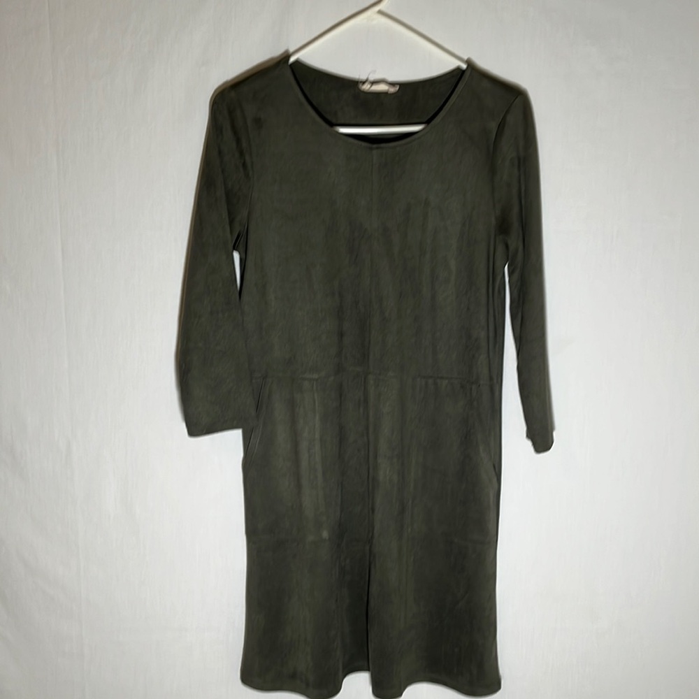 Altar’d state olive green suede dress